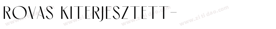 Rovas Kiterjesztett字体转换